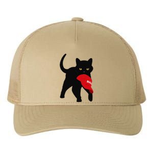 Black Cat Kamala Harris Trump Maga Hat Sarcastic Antitrump Gift Yupoong Adult 5-Panel Trucker Hat