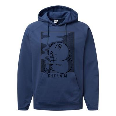 Black Cat Lover Performance Fleece Hoodie