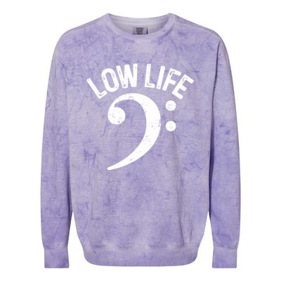 Bass Clef Low Life Music Marching Band Low Brass Bass Note Colorblast Crewneck Sweatshirt