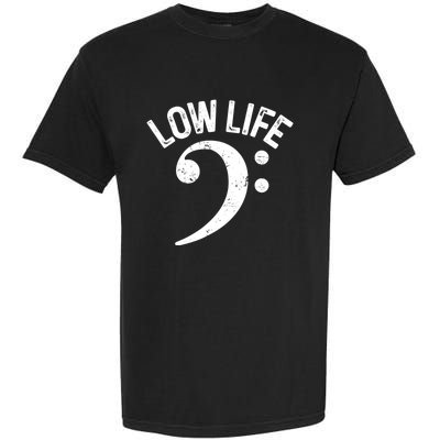 Bass Clef Low Life Music Marching Band Low Brass Bass Note Garment-Dyed Heavyweight T-Shirt