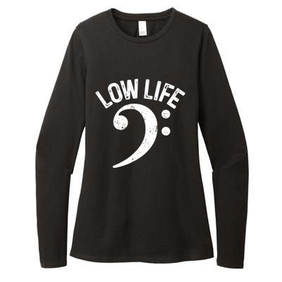 Bass Clef Low Life Music Marching Band Low Brass Bass Note Womens CVC Long Sleeve Shirt