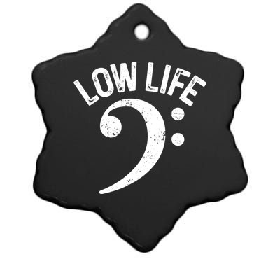 Bass Clef Low Life Music Marching Band Low Brass Bass Note Ceramic Star Ornament