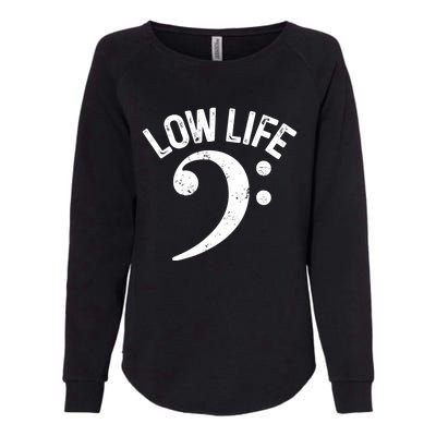 Bass Clef Low Life Music Marching Band Low Brass Bass Note Womens California Wash Sweatshirt