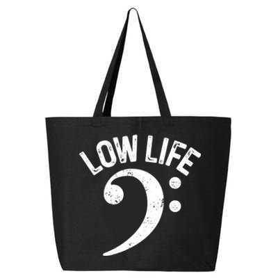 Bass Clef Low Life Music Marching Band Low Brass Bass Note 25L Jumbo Tote