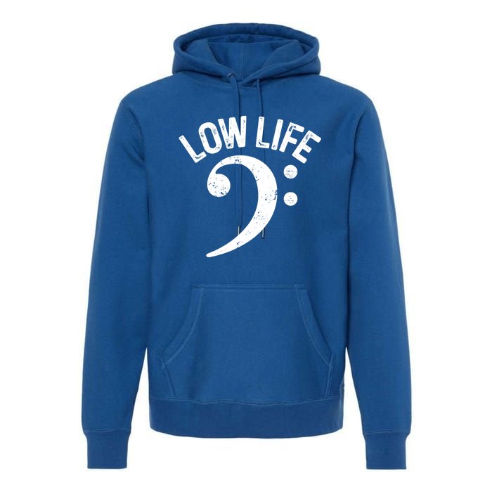 Bass Clef Low Life Music Marching Band Low Brass Bass Note Premium Hoodie