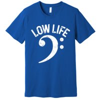 Bass Clef Low Life Music Marching Band Low Brass Bass Note Premium T-Shirt