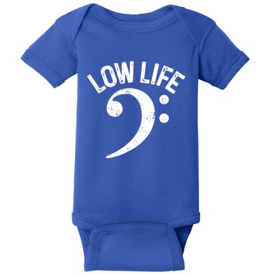 Bass Clef Low Life Music Marching Band Low Brass Bass Note Baby Bodysuit