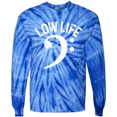 Bass Clef Low Life Music Marching Band Low Brass Bass Note Tie-Dye Long Sleeve Shirt