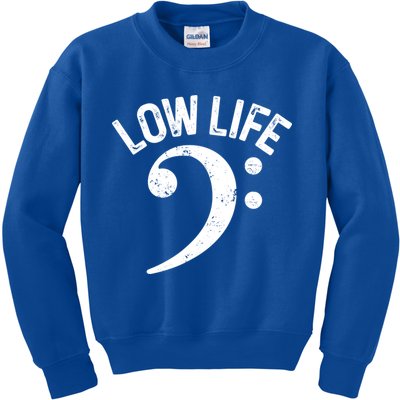 Bass Clef Low Life Music Marching Band Low Brass Bass Note Kids Sweatshirt