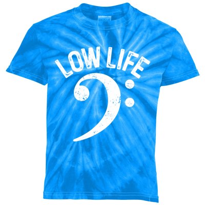 Bass Clef Low Life Music Marching Band Low Brass Bass Note Kids Tie-Dye T-Shirt