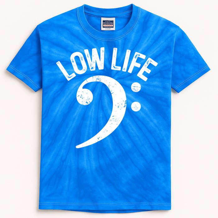 Bass Clef Low Life Music Marching Band Low Brass Bass Note Kids Tie-Dye T-Shirt