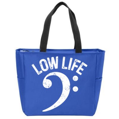 Bass Clef Low Life Music Marching Band Low Brass Bass Note Zip Tote Bag