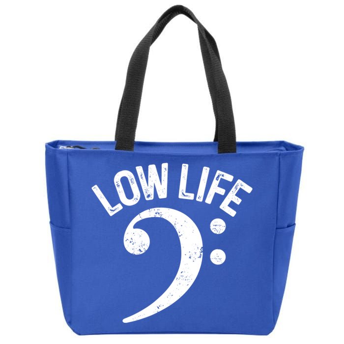 Bass Clef Low Life Music Marching Band Low Brass Bass Note Zip Tote Bag