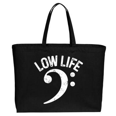 Bass Clef Low Life Music Marching Band Low Brass Bass Note Cotton Canvas Jumbo Tote