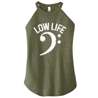 Bass Clef Low Life Music Marching Band Low Brass Bass Note Women's Perfect Tri Rocker Tank