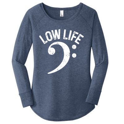 Bass Clef Low Life Music Marching Band Low Brass Bass Note Women's Perfect Tri Tunic Long Sleeve Shirt