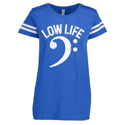 Bass Clef Low Life Music Marching Band Low Brass Bass Note Enza Ladies Jersey Football T-Shirt