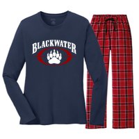 Blackwater Classic Logo Women's Long Sleeve Flannel Pajama Set 