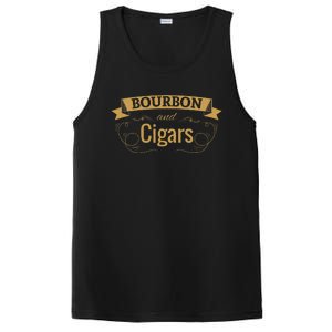 Bourbon Cigar Lover Smoking Gift Grandpa PosiCharge Competitor Tank