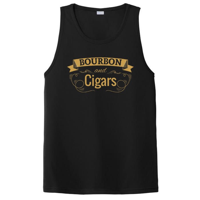 Bourbon Cigar Lover Smoking Gift Grandpa PosiCharge Competitor Tank