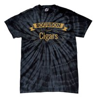 Bourbon Cigar Lover Smoking Gift Grandpa Tie-Dye T-Shirt