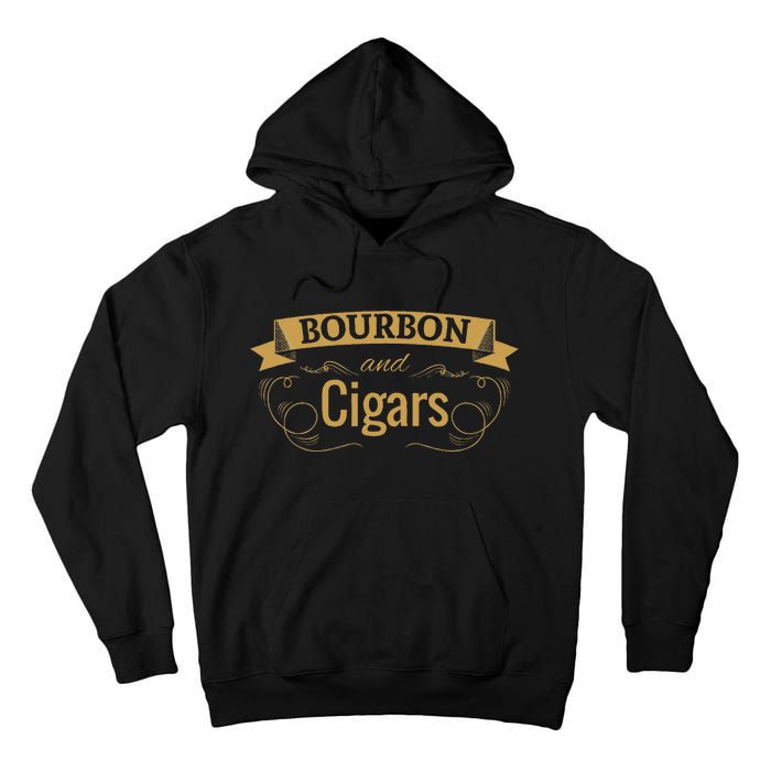 Bourbon Cigar Lover Smoking Gift Grandpa Tall Hoodie