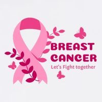 Breast Cancer LetS Fight Together Ribbon T-Shirt