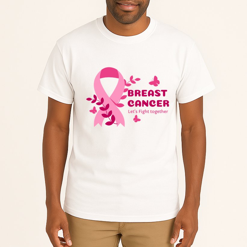Breast Cancer LetS Fight Together Ribbon Tall T-Shirt