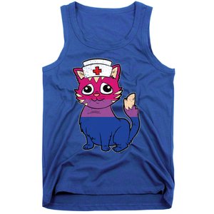 Bisexual Cat Lgbtq Retro Pride Kitten Rn Nursing Nurse Gift Tank Top