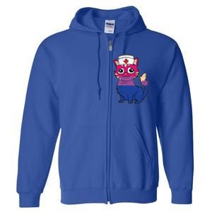 Bisexual Cat Lgbtq Retro Pride Kitten Rn Nursing Nurse Gift Full Zip Hoodie