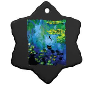 Black Cat Lover Ceramic Star Ornament