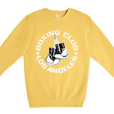 Boxing Club Los Angeles Gloves Graphic Boxing Lover Gift Premium Crewneck Sweatshirt