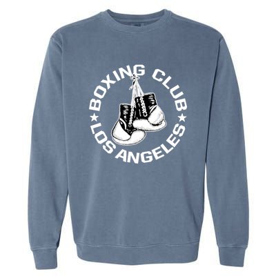 Boxing Club Los Angeles Gloves Graphic Boxing Lover Gift Garment-Dyed Sweatshirt