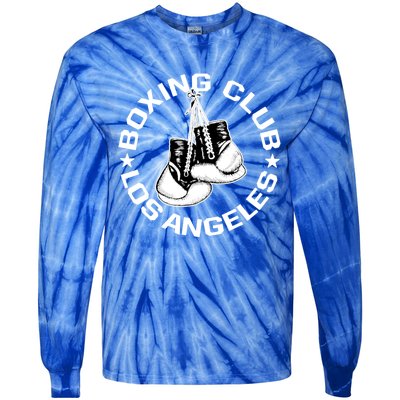 Boxing Club Los Angeles Gloves Graphic Boxing Lover Gift Tie-Dye Long Sleeve Shirt