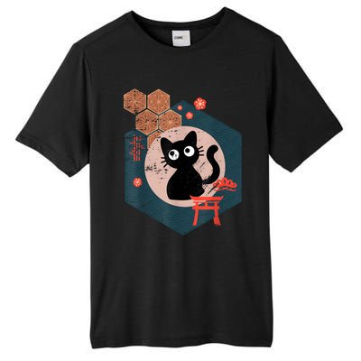 Black Cat Lover Japanese Kitten Anime Tokyo Otaku Lifestyle Tall Fusion ChromaSoft Performance T-Shirt