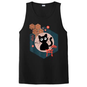 Black Cat Lover Japanese Kitten Anime Tokyo Otaku Lifestyle PosiCharge Competitor Tank