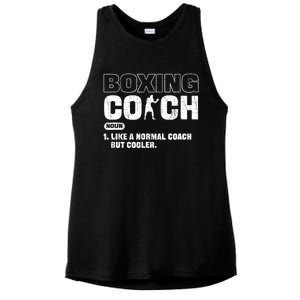 Boxing Coach Like A Normal Coach But Cooler. Boxing Ladies PosiCharge Tri-Blend Wicking Tank