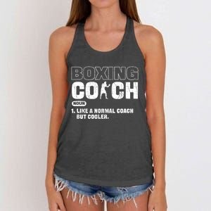 Boxing Coach Like A Normal Coach But Cooler. Boxing Women's Knotted Racerback Tank