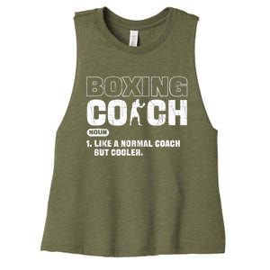 Boxing Coach Like A Normal Coach But Cooler. Boxing Women's Racerback Cropped Tank