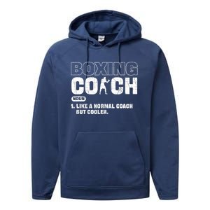 Boxing Coach Like A Normal Coach But Cooler. Boxing Performance Fleece Hoodie