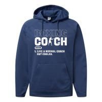 Boxing Coach Like A Normal Coach But Cooler. Boxing Performance Fleece Hoodie