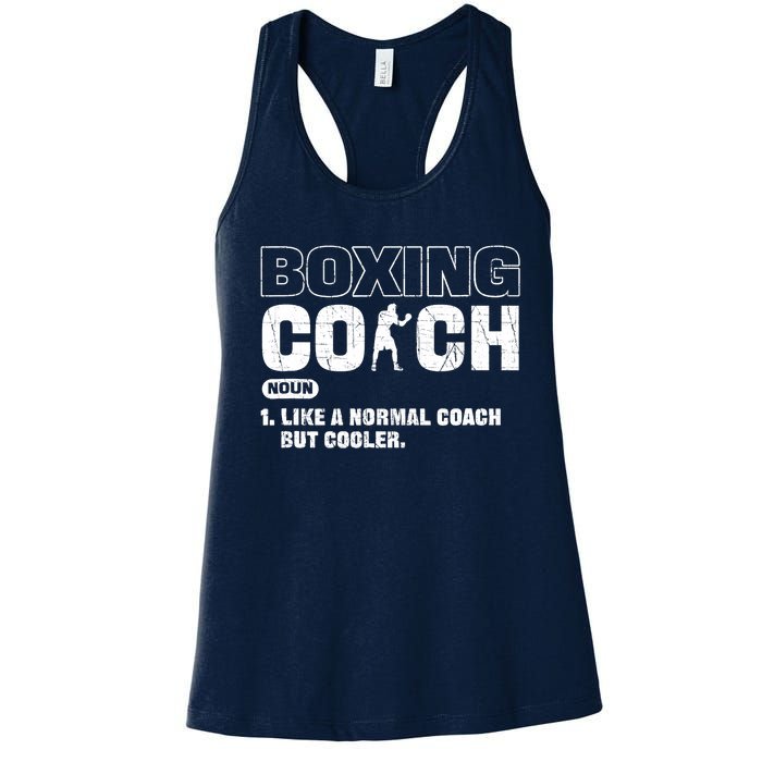 Boxing Coach Like A Normal Coach But Cooler. Boxing Women's Racerback Tank