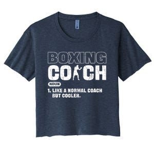 Boxing Coach Like A Normal Coach But Cooler. Boxing Women's Crop Top Tee