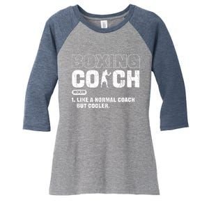 Boxing Coach Like A Normal Coach But Cooler. Boxing Women's Tri-Blend 3/4-Sleeve Raglan Shirt