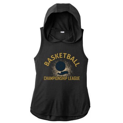 Basketball Champion League Ladies PosiCharge Tri-Blend Wicking Draft Hoodie Tank