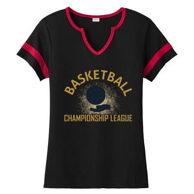 Basketball Champion League Ladies Halftime Notch Neck Tee