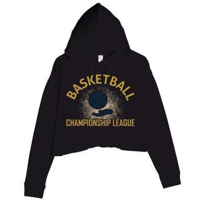 Basketball Champion League Crop Fleece Hoodie