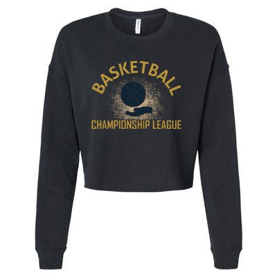 Basketball Champion League Cropped Pullover Crew