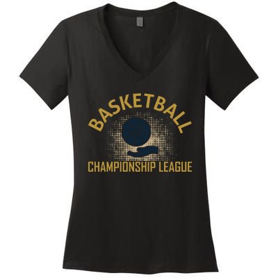 Basketball Champion League Women's V-Neck T-Shirt