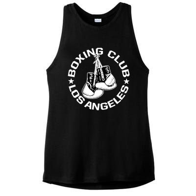 Boxing Club Los Angeles Gloves Graphic Boxing Lover Gift Ladies PosiCharge Tri-Blend Wicking Tank